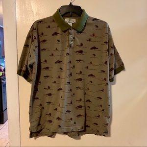 Orvis Fly Fishing Polo size Large Olive Green